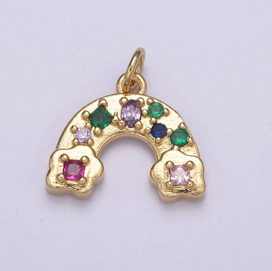 rainbow gold charm