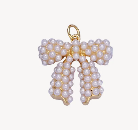 pearl bow charm