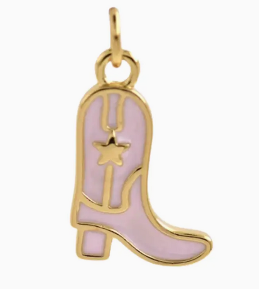 pink boot charm