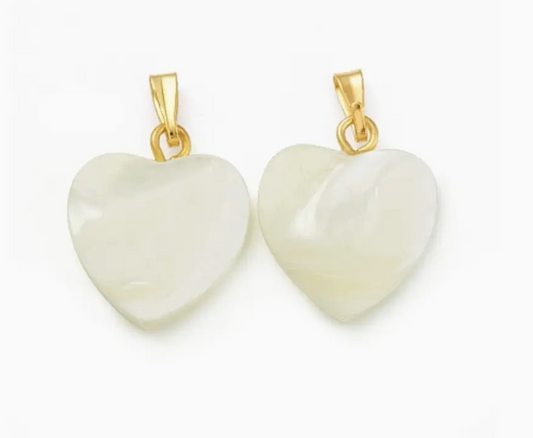 shell heart charm