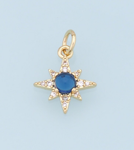 navy north star charm