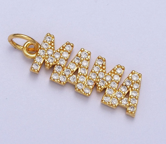 large rhinestone mama charm
