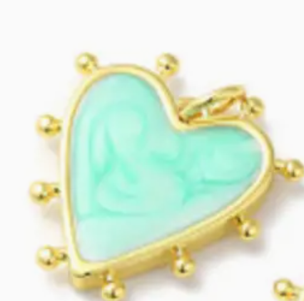 gold studded heart charm
