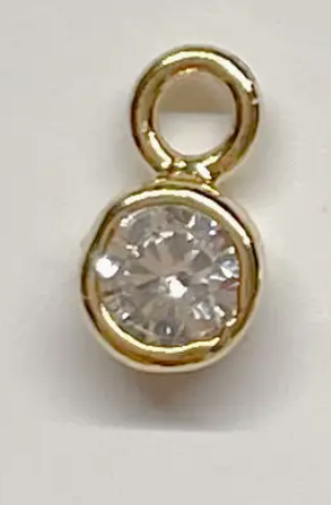 single bezel diamond charm