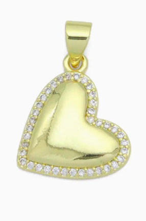 shiny heart charm