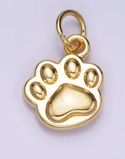 gold paw charm