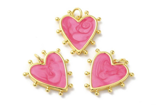 pink heart charm