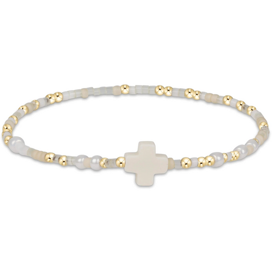 hope unwritten signature cross bracelet- call me on my shellphone