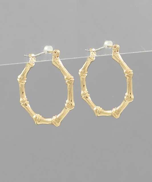 gold bamboo hoops