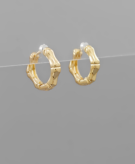 bamboo huggie hoops