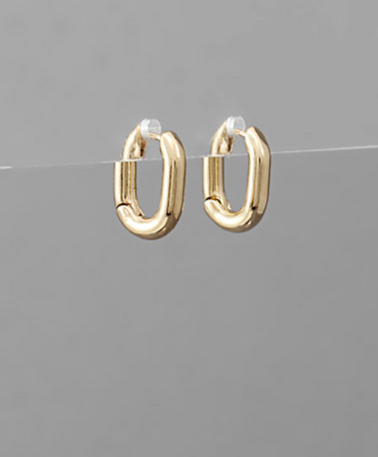 18mm oval huggie hoops