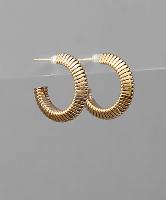 triangle carved hoops