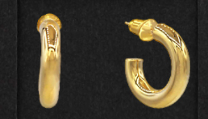 12.5mm chunky hoop earrings