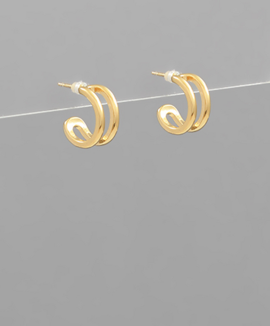 double hoops earrings