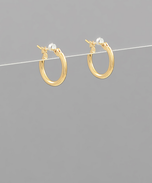 mini gold hoop earrings