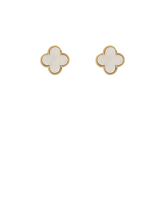 gold clover studs
