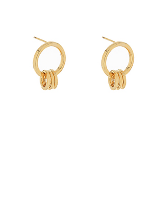 circle dangle studs