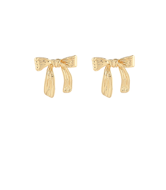 textured bow studs