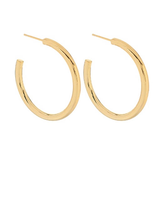 thin gold hoop earrings