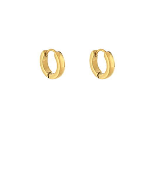 mini gold huggie hoops