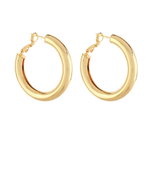 35mm gold hoops