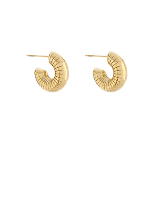 omega stud hoops
