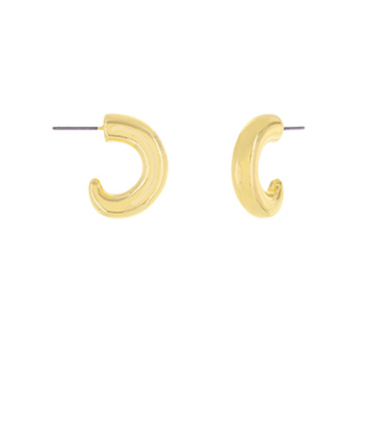 gold chunky hoop earrings
