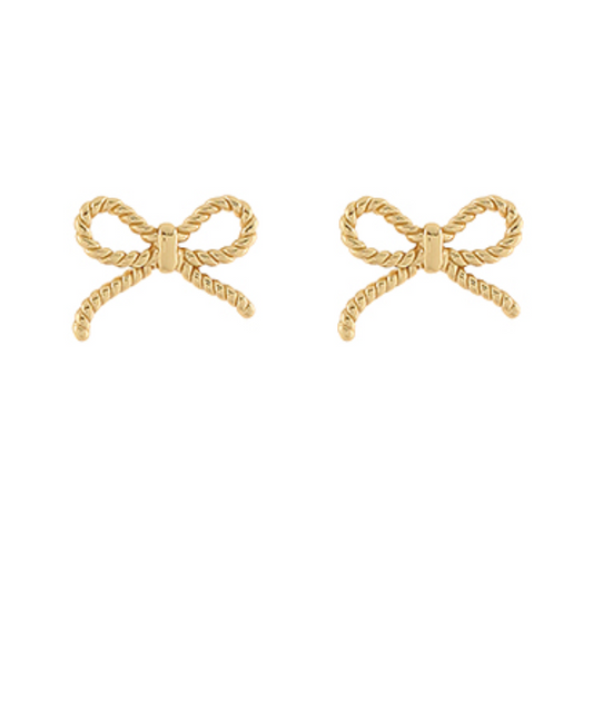 rope bow earrings