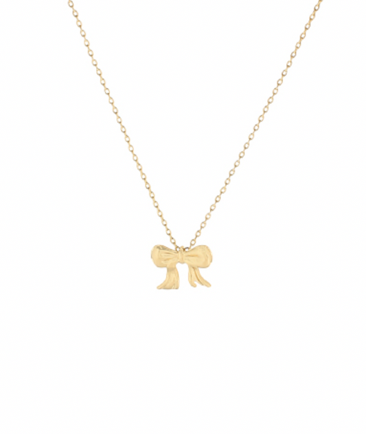 gold bow necklace