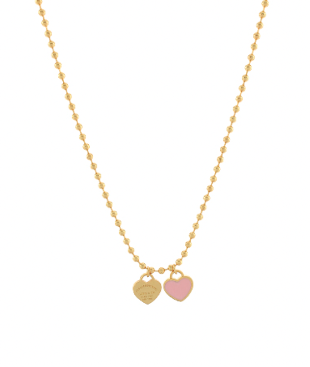heart charm beaded necklace