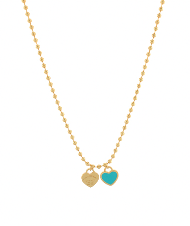 heart charm beaded necklace