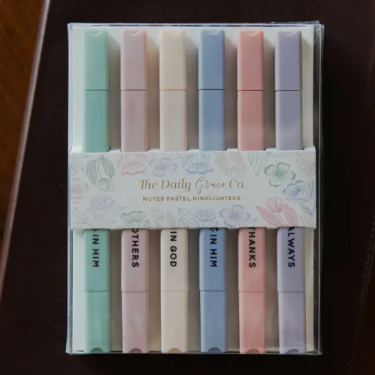 muted pastel highlighter set