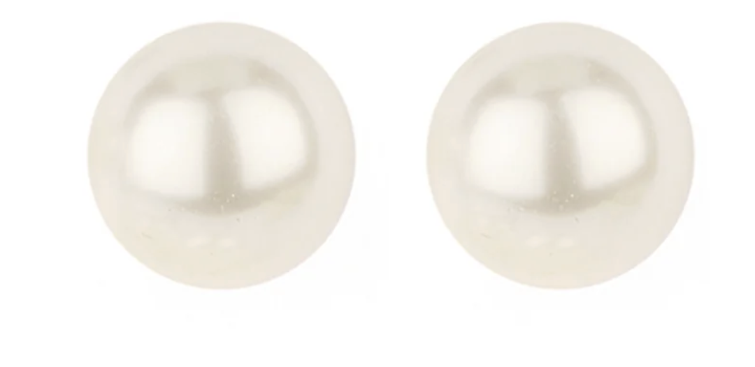 large pearl stud earrings