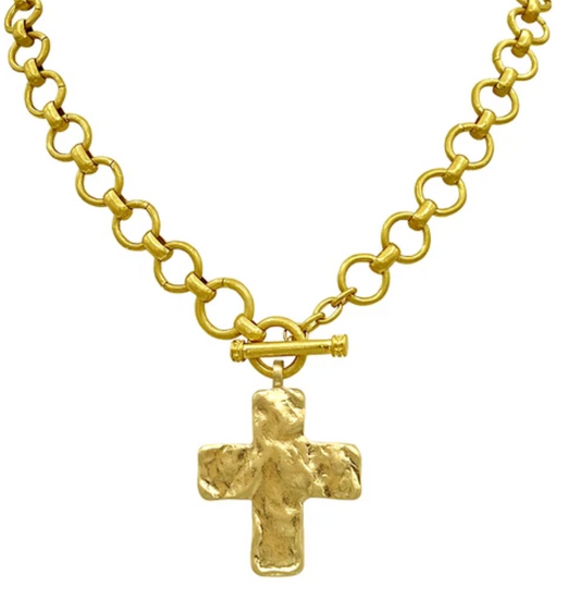 cross toggle necklace