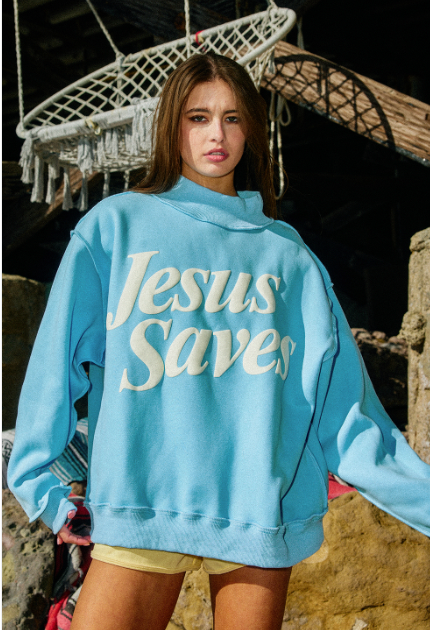 Jesus saves mockneck