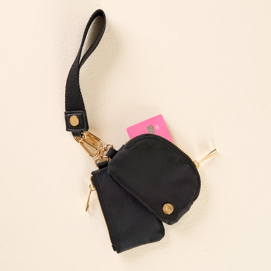 black keychain wallet