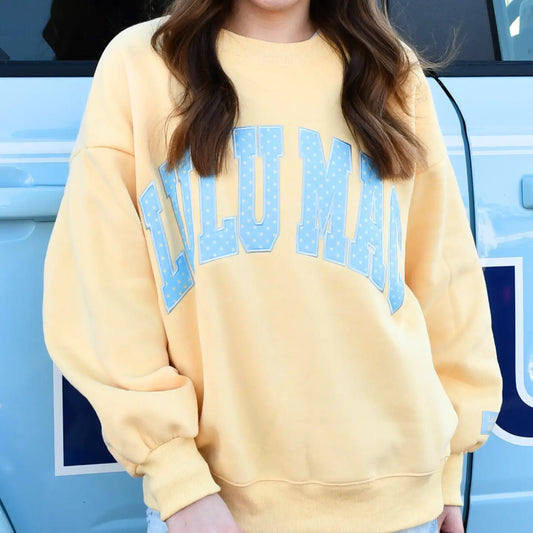 lulu mac polka dot crewneck