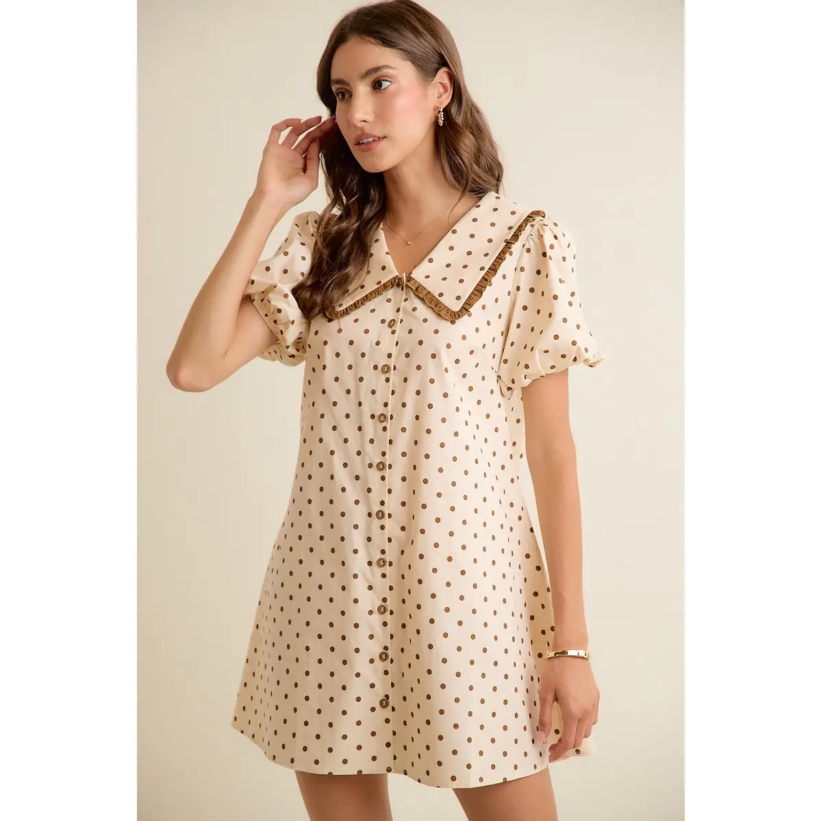 nola polka dot mini dress
