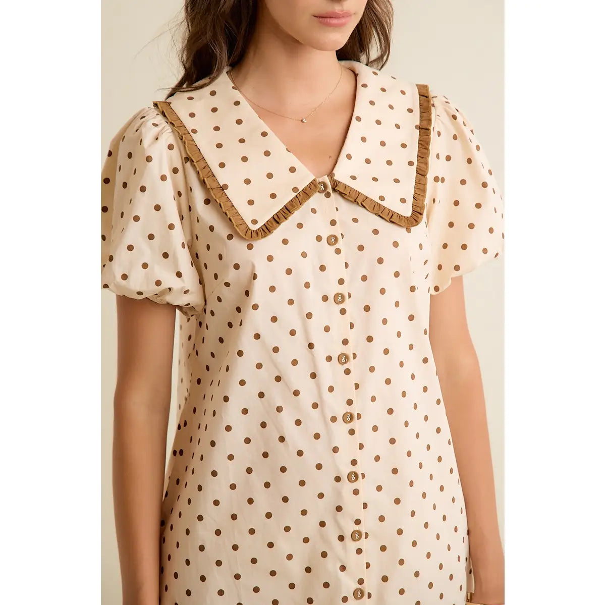nola polka dot mini dress