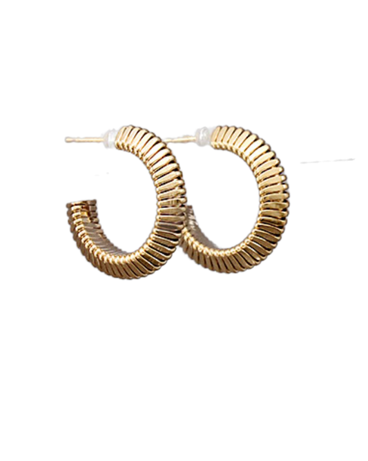 triangle carved hoops
