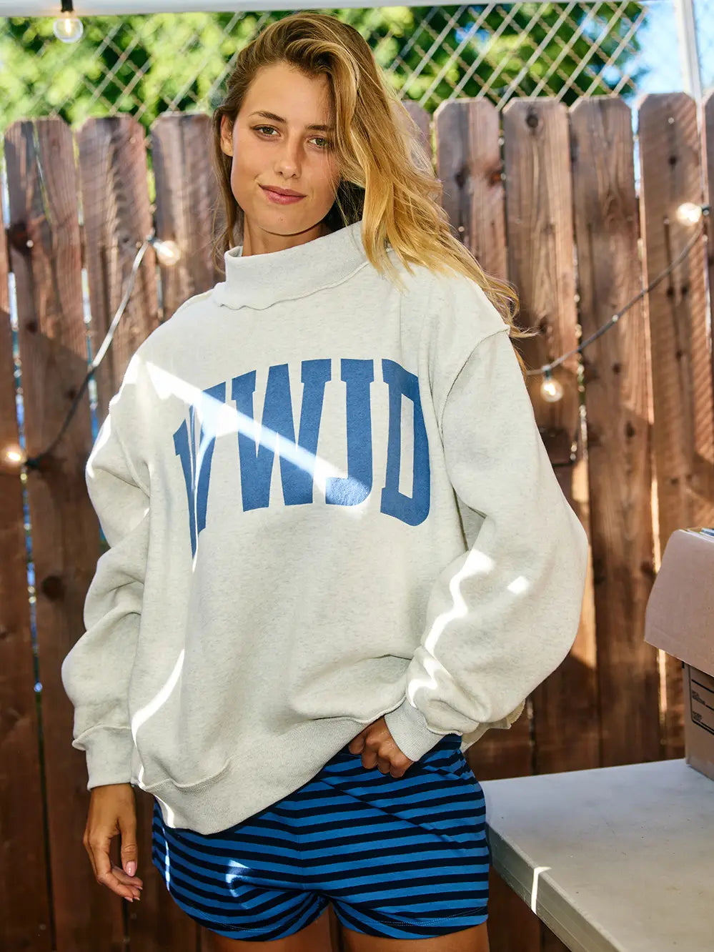 wwjd reversible mock neck