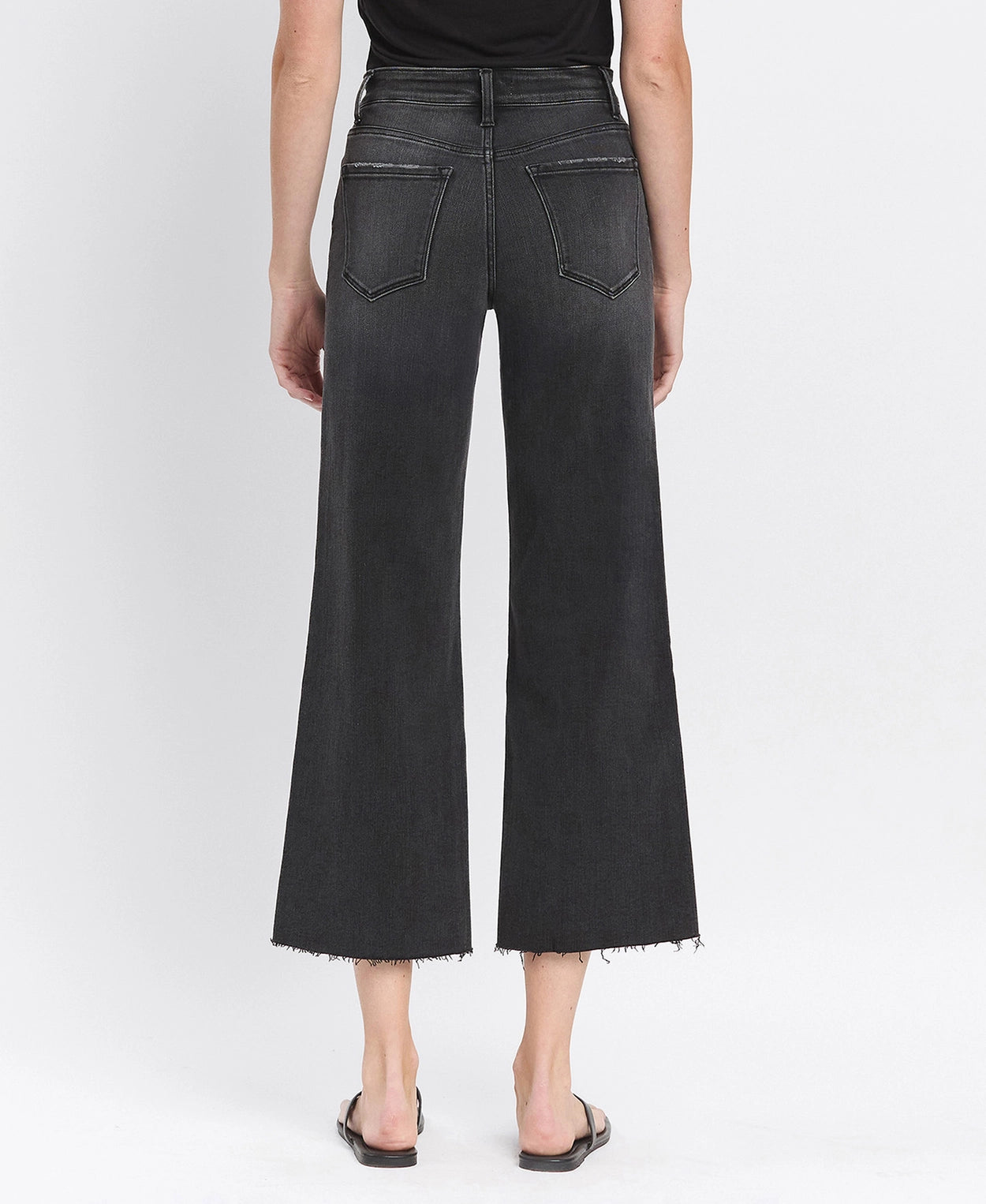 stacy high rise crop wide leg jean