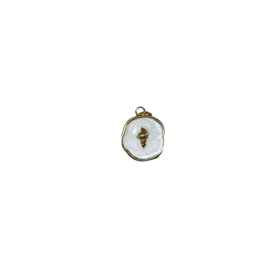 golden conch shell charm
