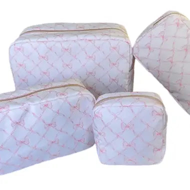 pink bow makeup case