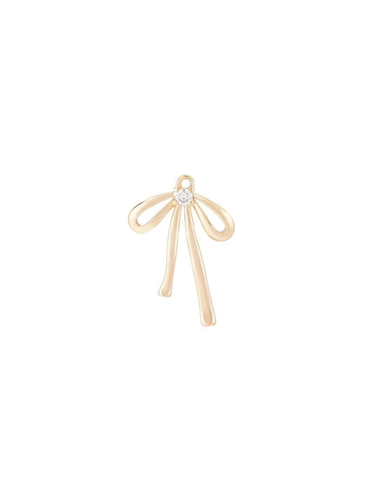bow diamond center charm