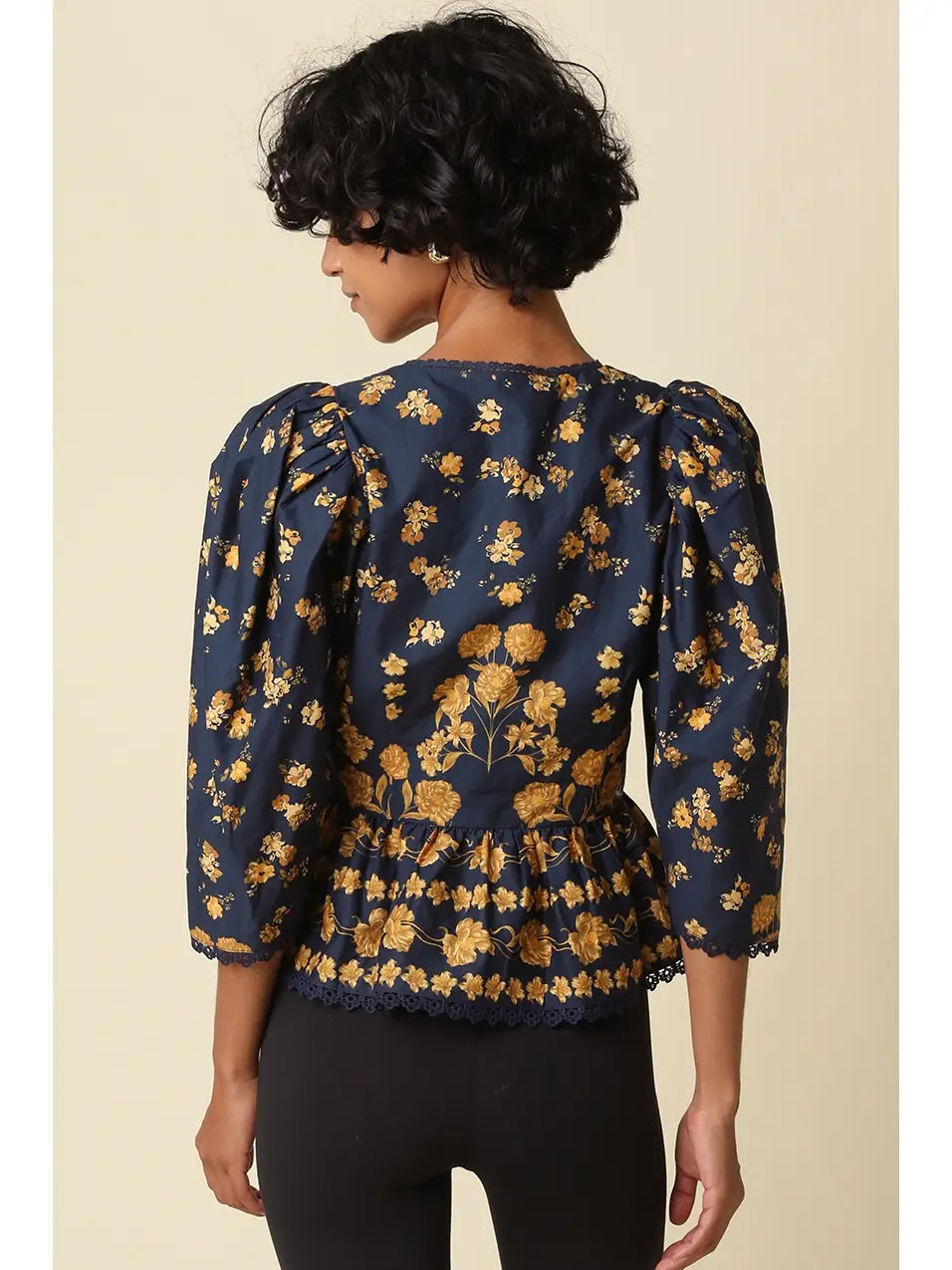 ayra floral puff sleeve blouse