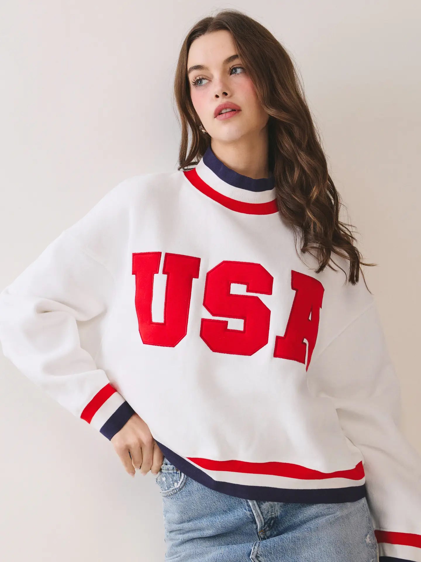 usa mock neck