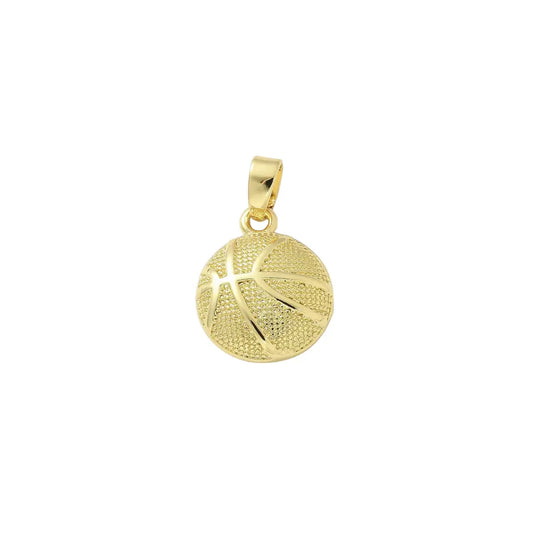 gold basketball charm
