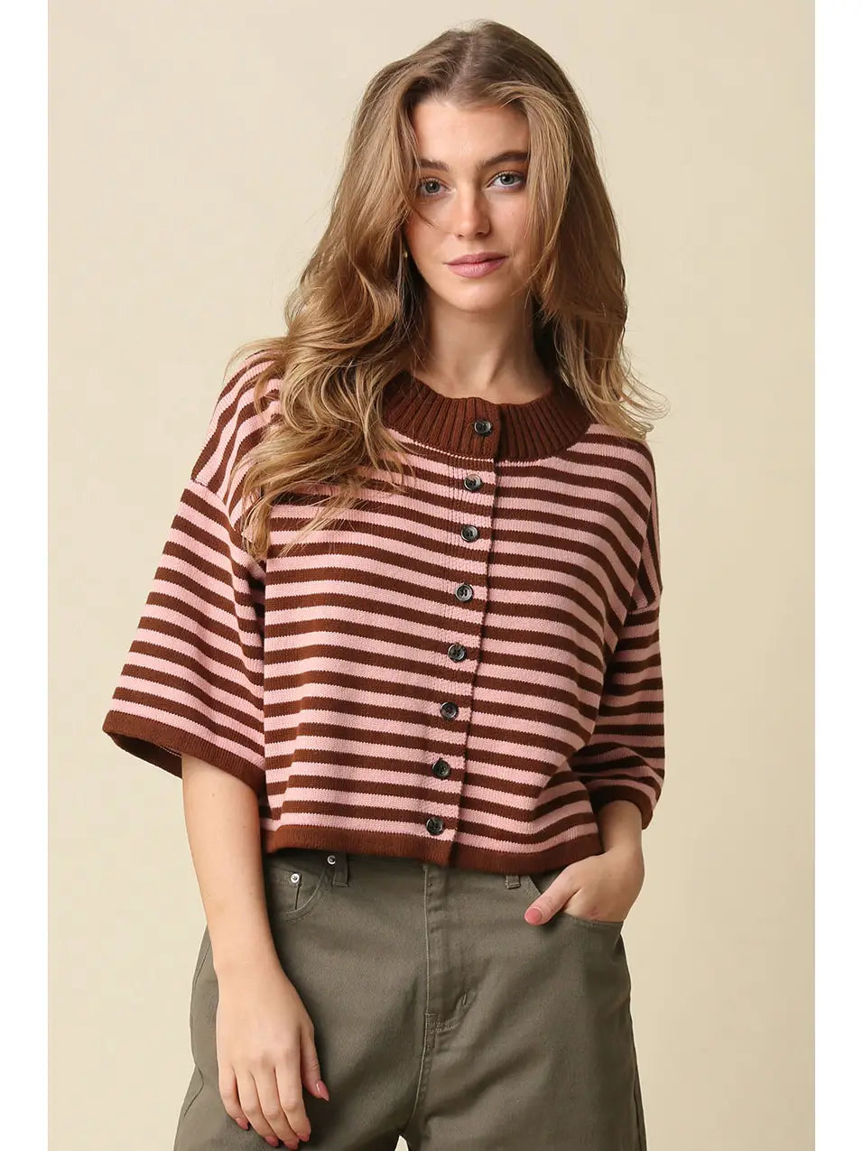 natalia striped cardigan