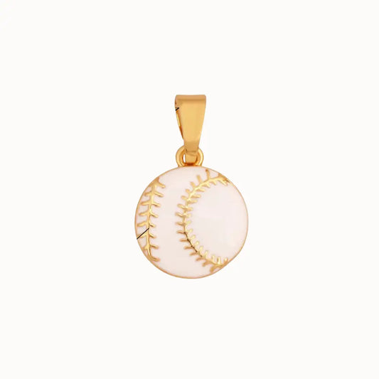 white baseball charm